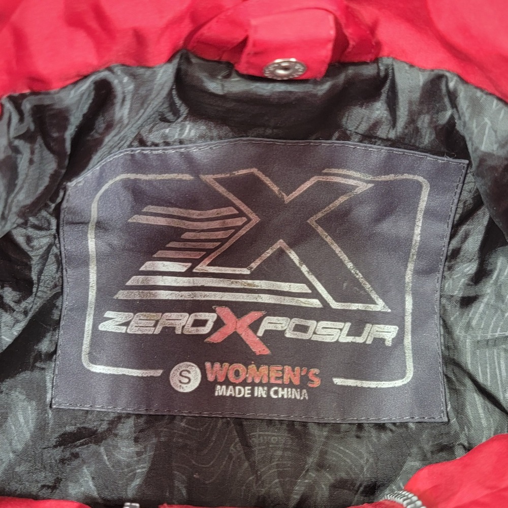 ZeroXposur Women's Jacket Small Scarlet Red White Activewear Full Zip Coat - Picture 3 of 6